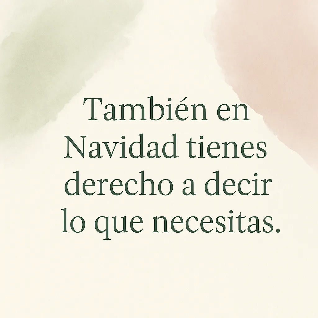 Ilustración emocional de una mujer volviendo a su centro durante la Navidad