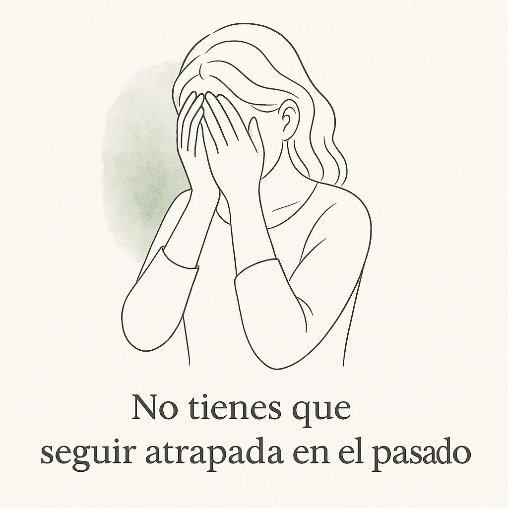 Ilustración emocional de una mujer construyendo vínculos más seguros y serenos