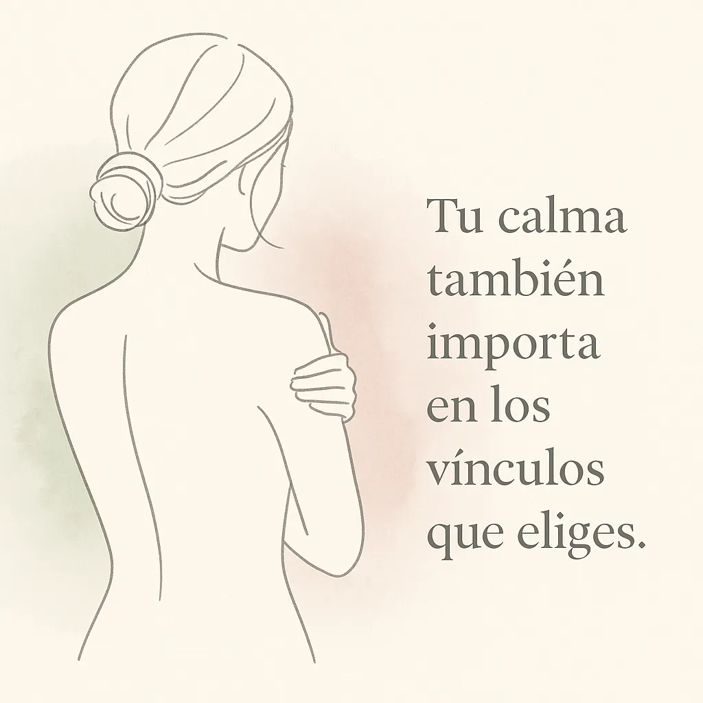 Ilustración emocional que acompaña el cierre del post sobre ansiedad y relaciones