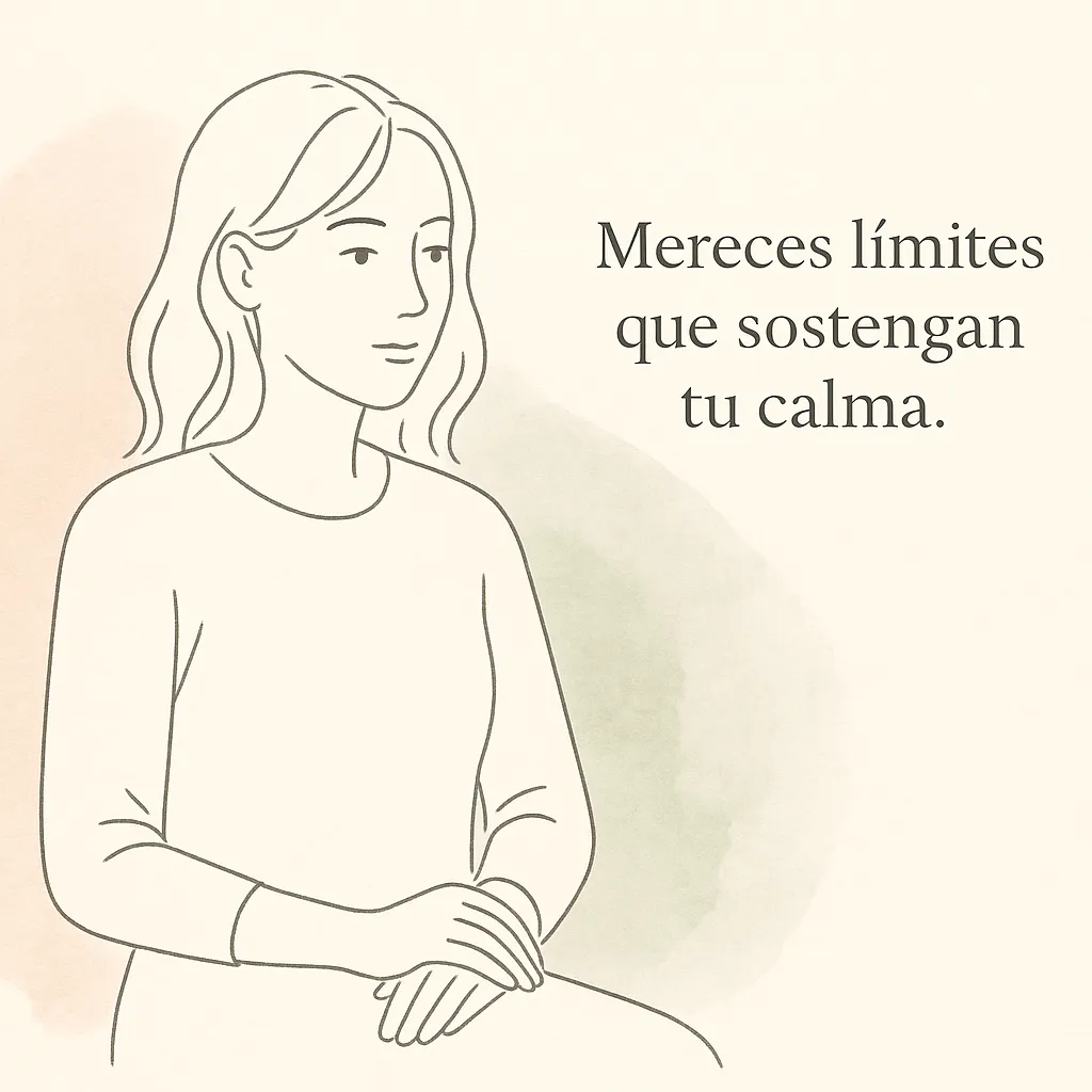 Ilustración emocional que acompaña el cierre del artículo sobre límites relacionales