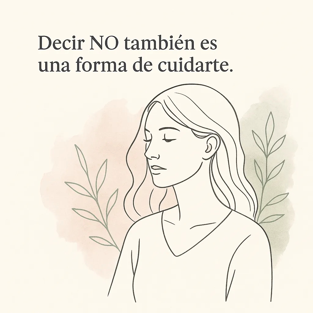 Ilustración emocional sobre poner límites sin culpa