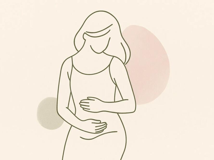 Mujer en perfil con luz interior; equilibrio emocional-hormonal