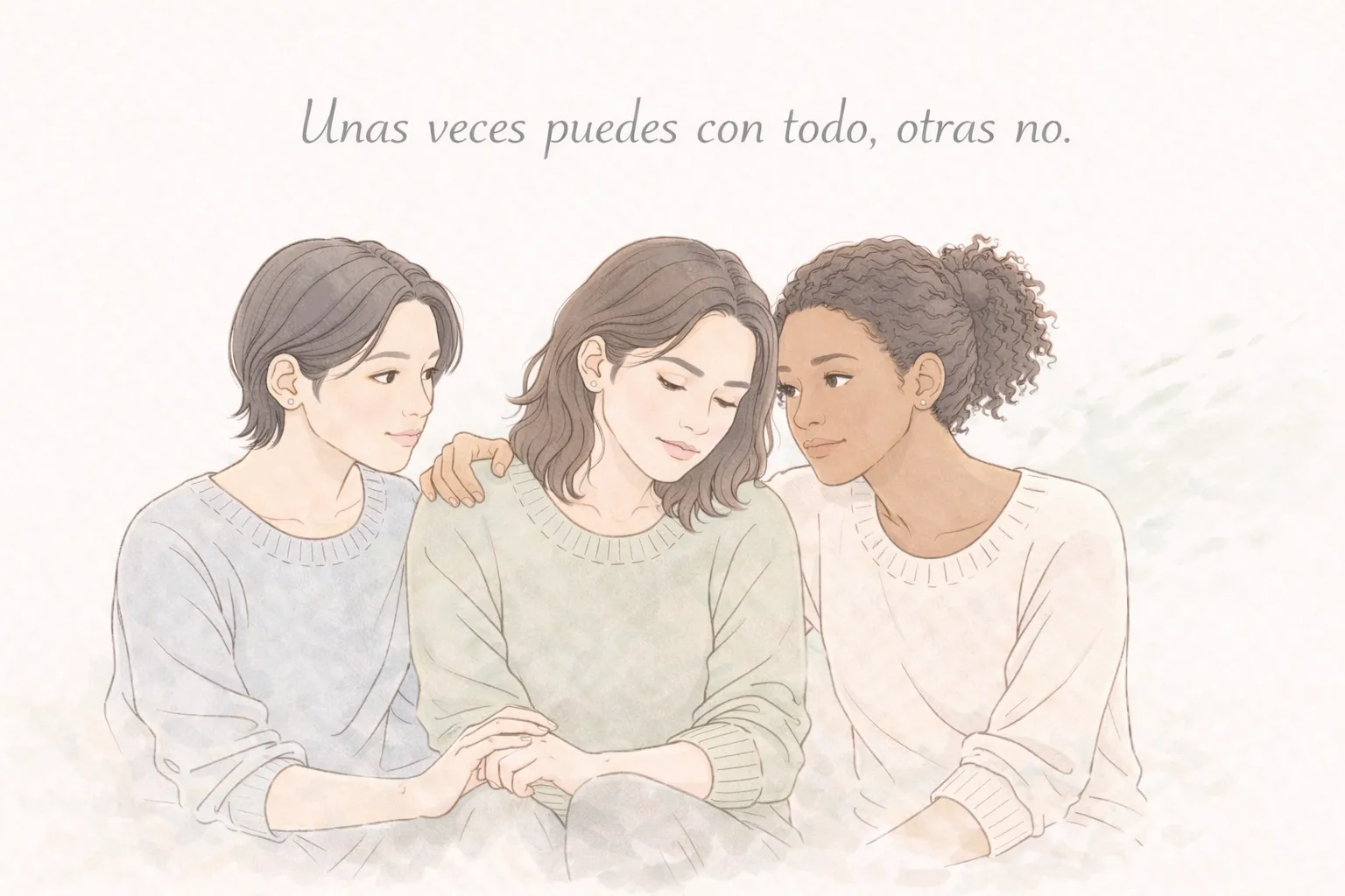Ilustración sobre ansiedad y autoestima en mujeres adultas