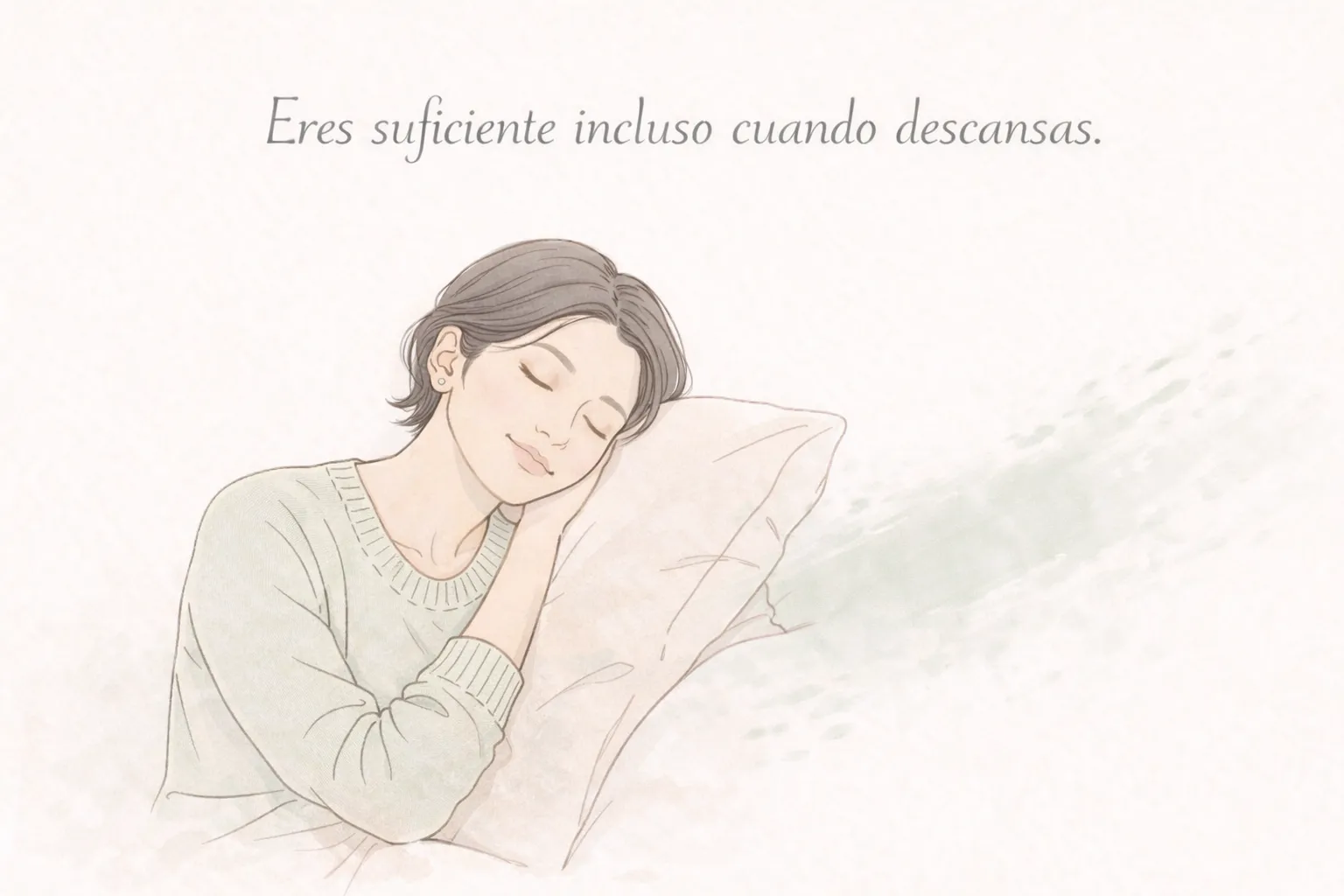 Ilustración emocional sobre aflojar la autoexigencia y cuidar la autoestima