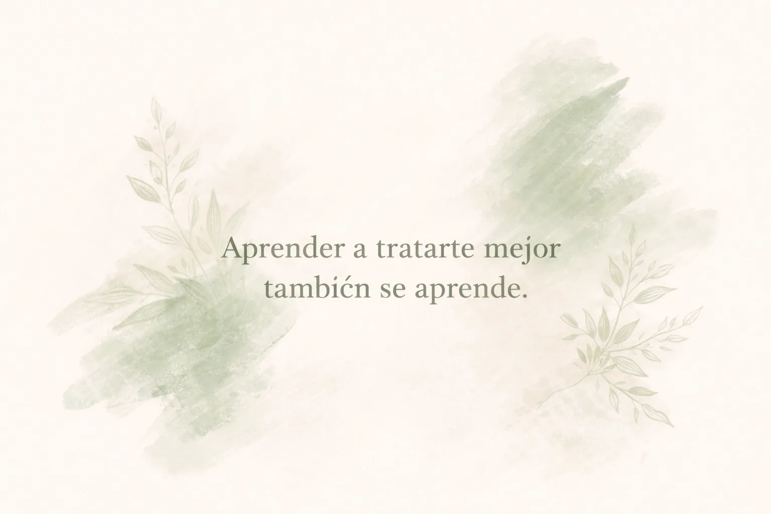 Ilustración emocional sobre empezar a tratarte con más comprensión y cuidado