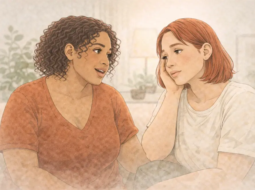 Ilustración sobre autoestima y relaciones
