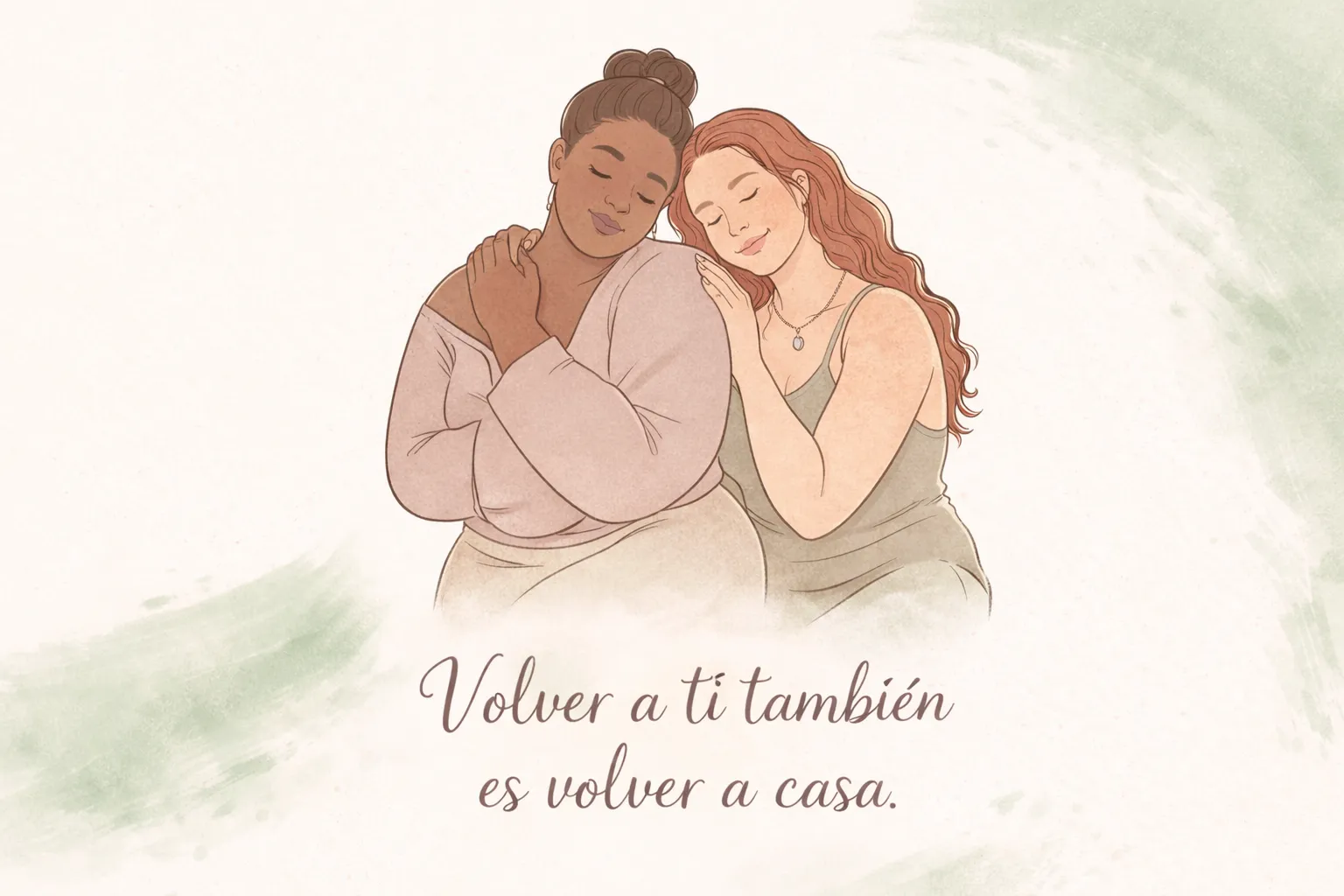 Ilustración emocional sobre regresar a ti después de una relación y empezar a reconstruirte