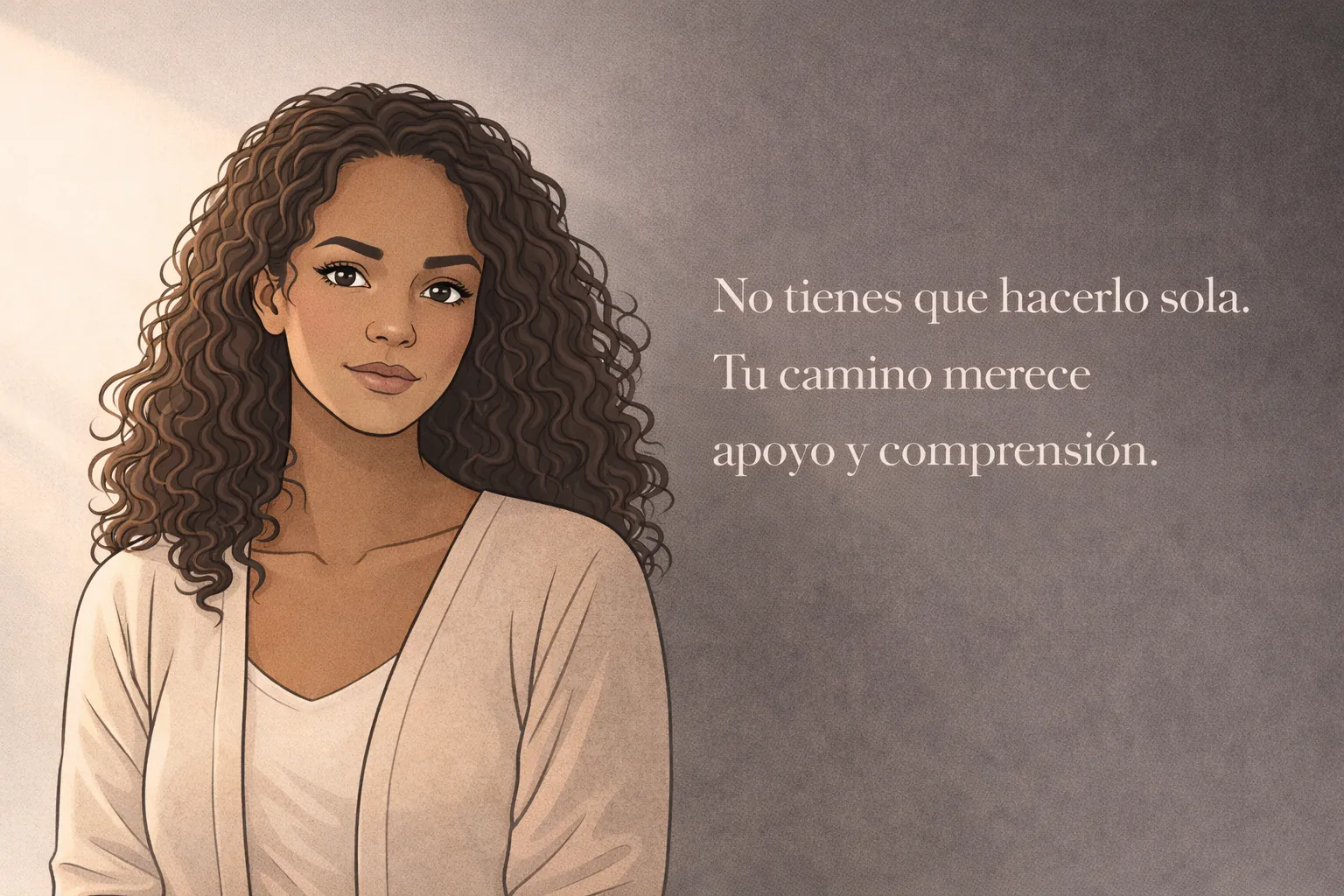 Ilustración minimalista de mujer en proceso de regulación emocional representando el Día Mundial del Trastorno Bipolar
