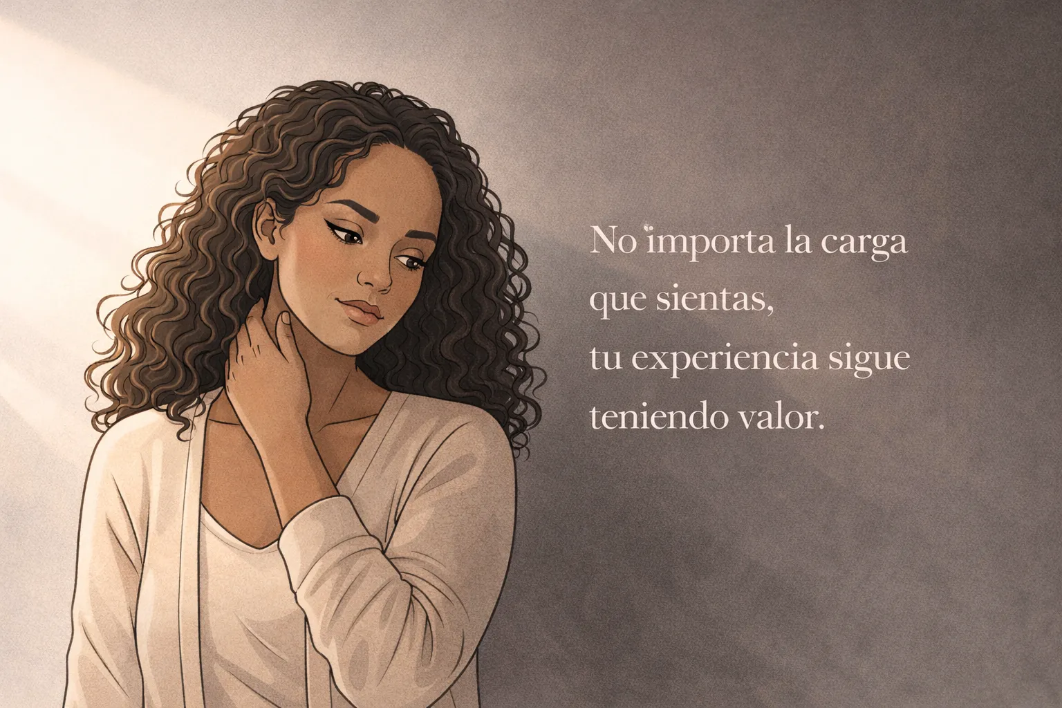 Ilustración minimalista de mujer reflexiva representando el Día Mundial del Trastorno Bipolar