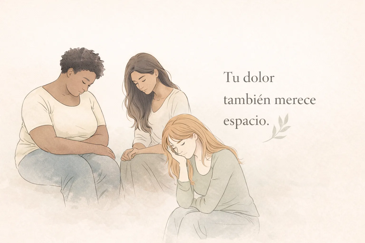 Mujer en proceso de duelo emocional reflexionando sobre una pérdida significativa