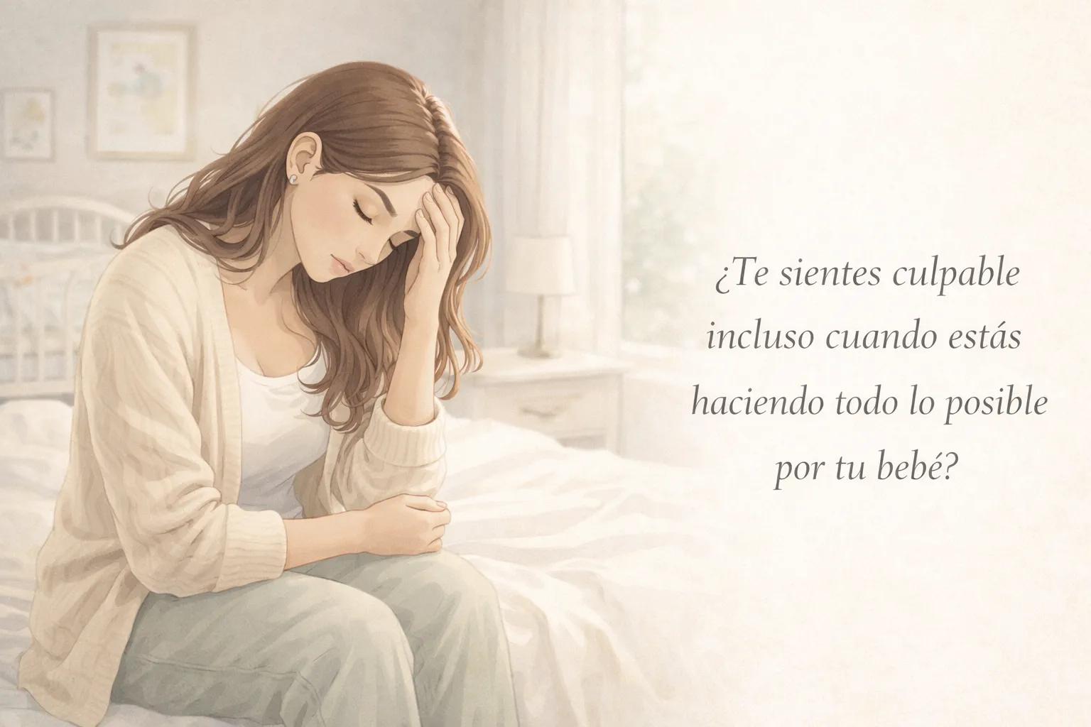 madre reflexionando sobre la carga mental y la sensación de hacerlo todo en la maternidad